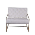 Modern Indoor Lounge Chair with Gold Plated Frame